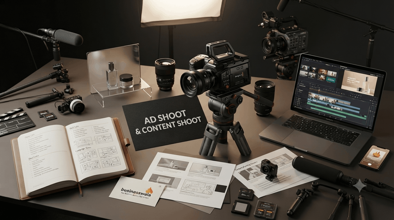 Ad Shoot and Content Creation by Businesswala Inc